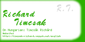 richard timcsak business card